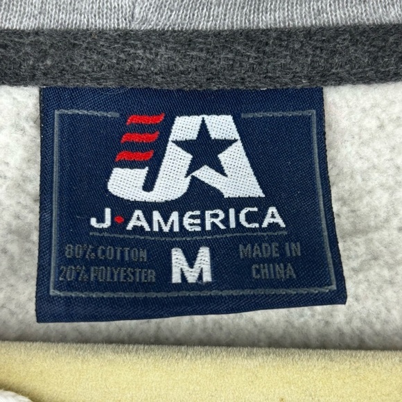 J America Men’s Hoodie Sweatshirt Tie Neck Front pocket Casual Size M - Picture 9 of 13